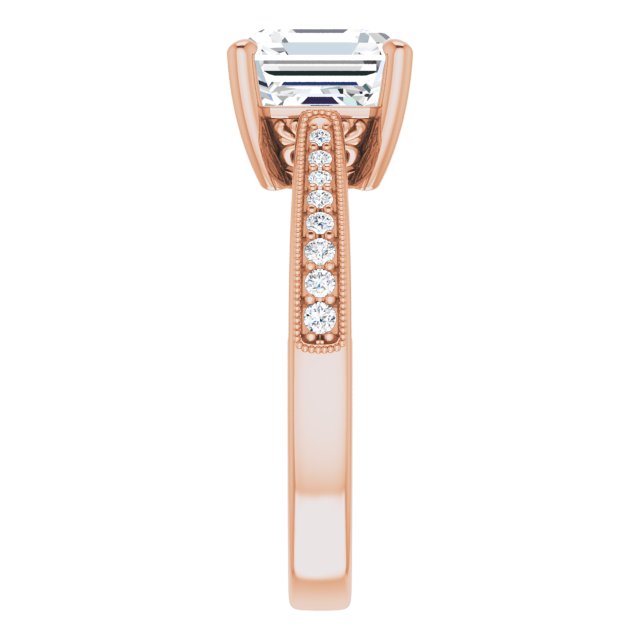 Asscher Engagement Ring Mounting
