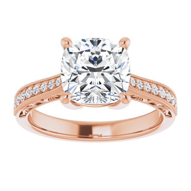 Cushion Engagement Ring Mounting