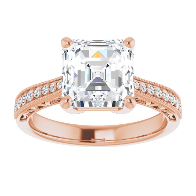 Asscher Engagement Ring Mounting