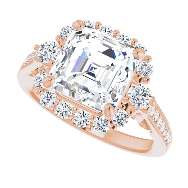 Asscher Engagement Ring Mounting