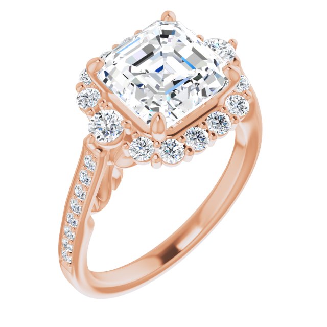 Asscher Engagement Ring Mounting