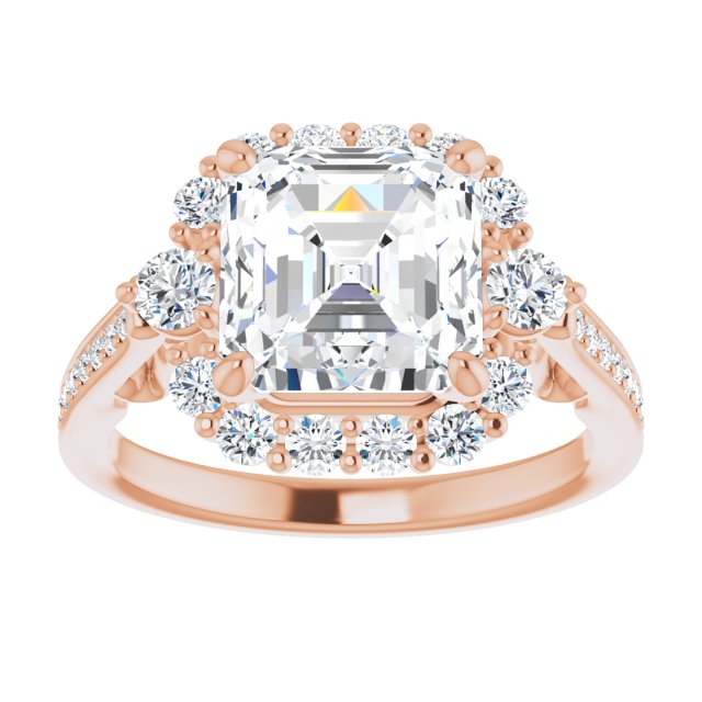 Asscher Engagement Ring Mounting