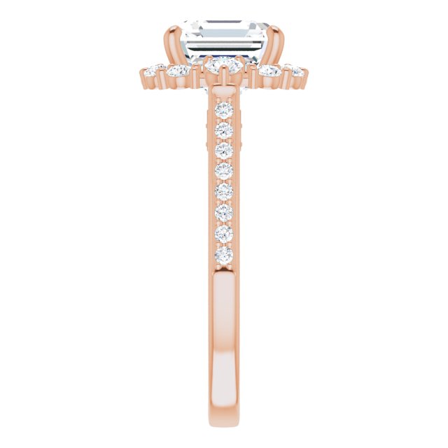 Asscher Engagement Ring Mounting