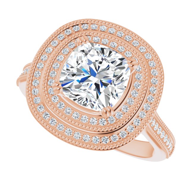 Cushion Engagement Ring Mounting