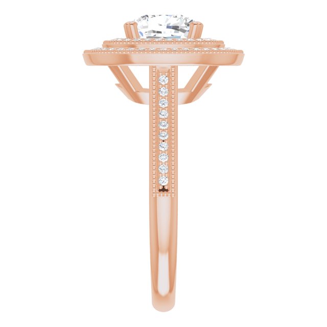 Cushion Engagement Ring Mounting