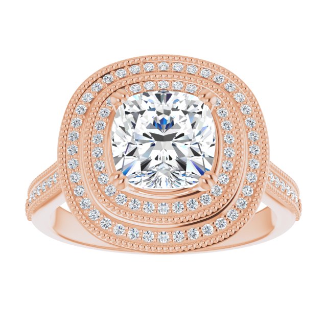 Cushion Engagement Ring Mounting