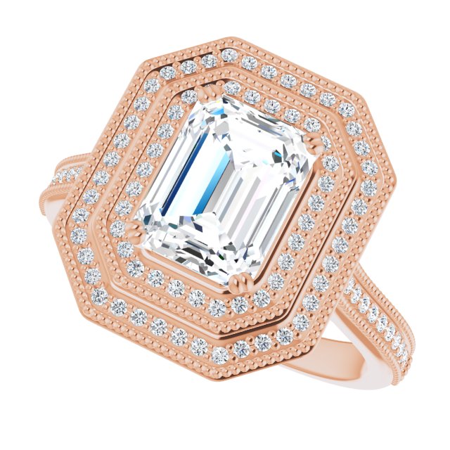 Emerald Engagement Ring Mounting