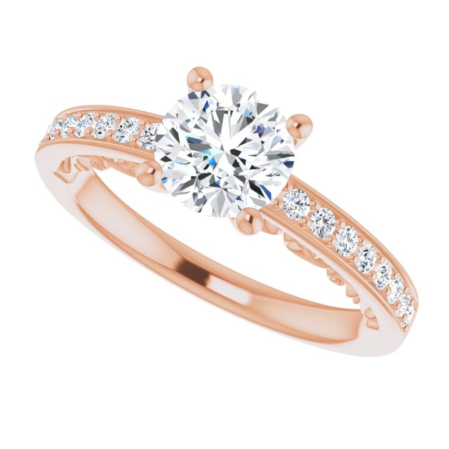 Round Infinity-Inspired Engagement Ring Mounting