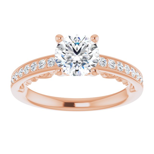 Round Infinity-Inspired Engagement Ring Mounting