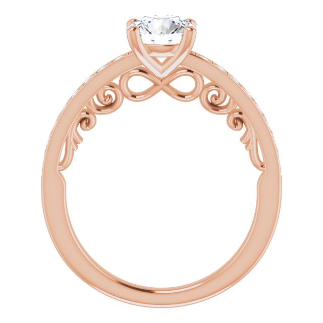 Round Infinity-Inspired Engagement Ring Mounting