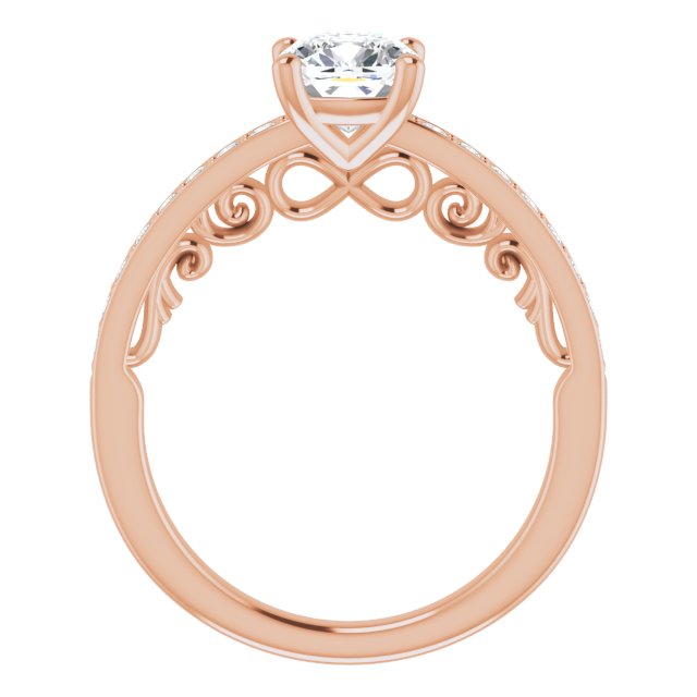 Cushion Infinity-Inspired Engagement Ring Mounting