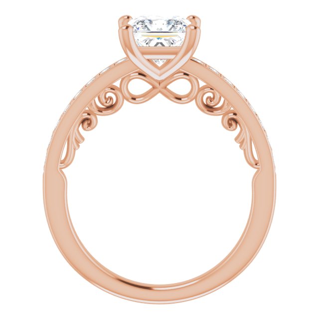Square Infinity-Inspired Engagement Ring Mounting