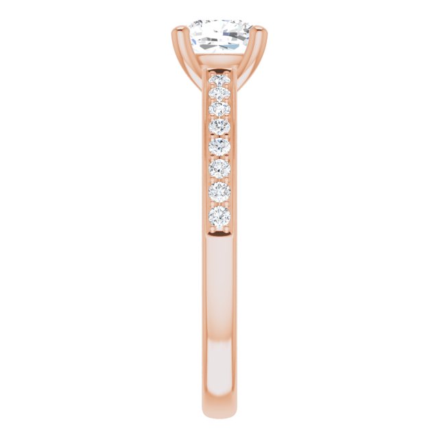 Cushion Infinity-Inspired Engagement Ring Mounting