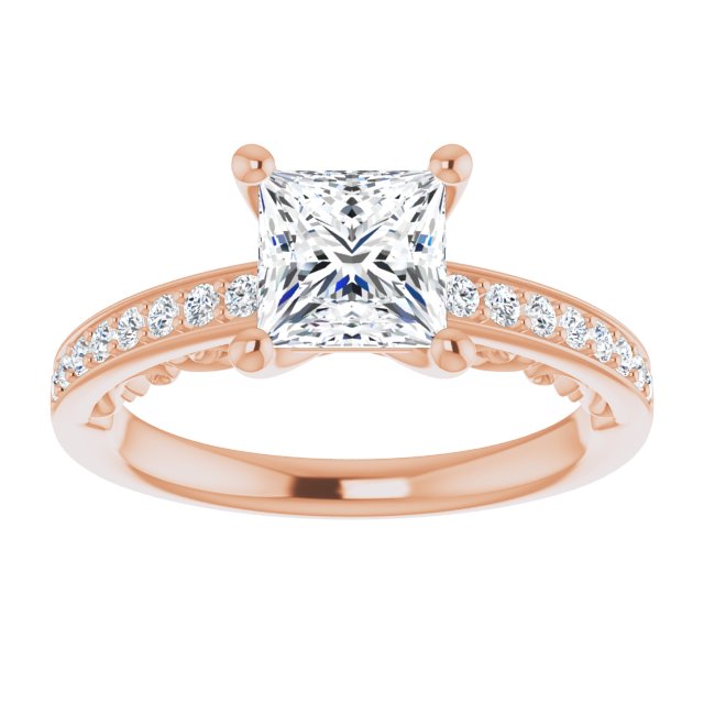 Square Infinity-Inspired Engagement Ring Mounting