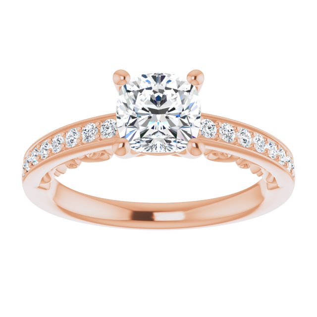 Cushion Infinity-Inspired Engagement Ring Mounting