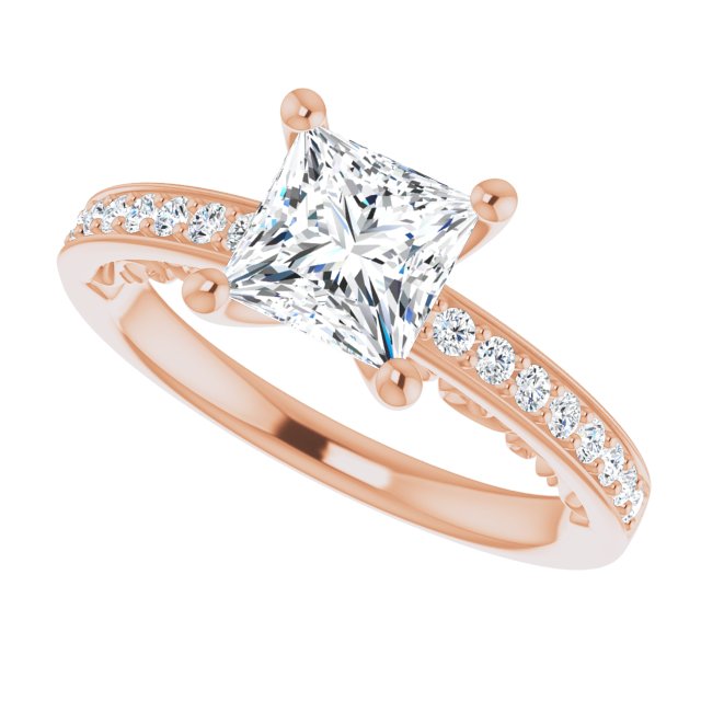 Square Infinity-Inspired Engagement Ring Mounting