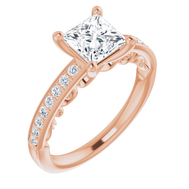 Square Infinity-Inspired Engagement Ring Mounting