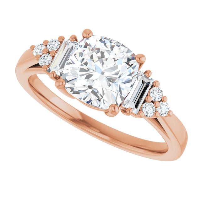 Cushion Engagement Ring Mounting
