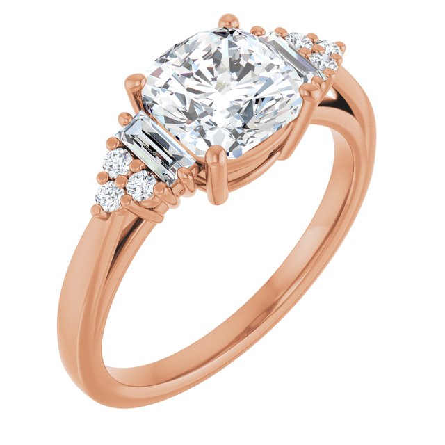 Cushion Engagement Ring Mounting