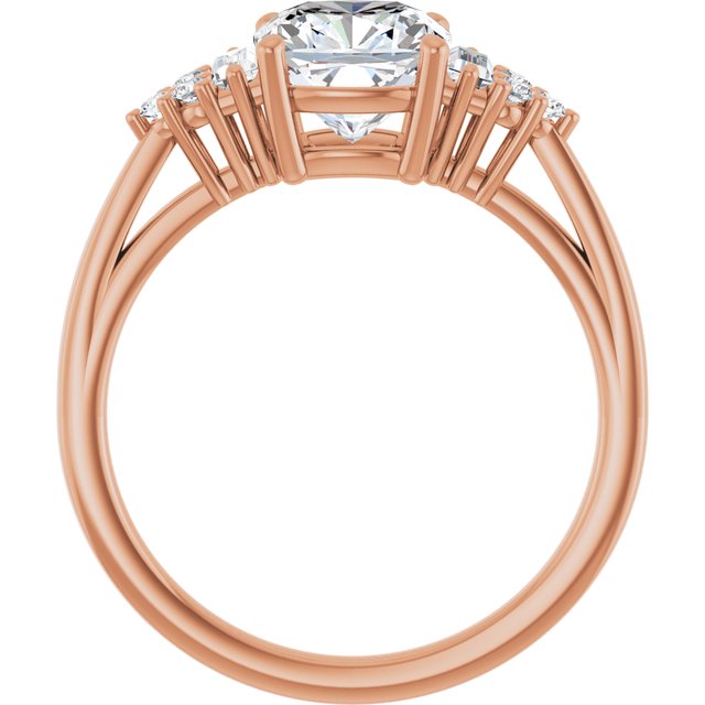 Cushion Engagement Ring Mounting
