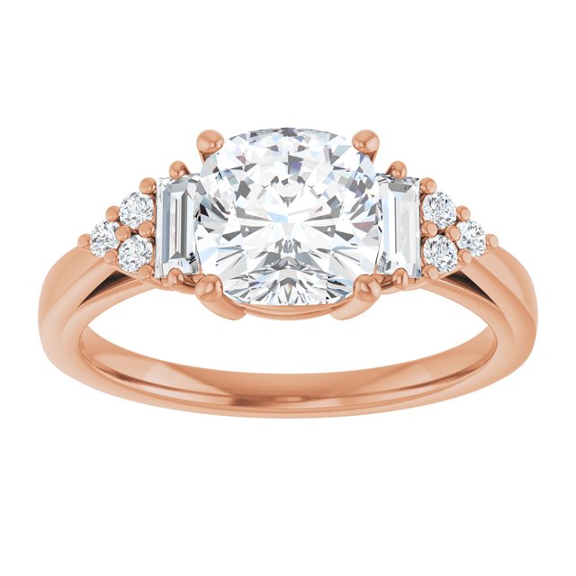 Cushion Engagement Ring Mounting