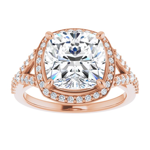 Cushion Engagement Ring Mounting