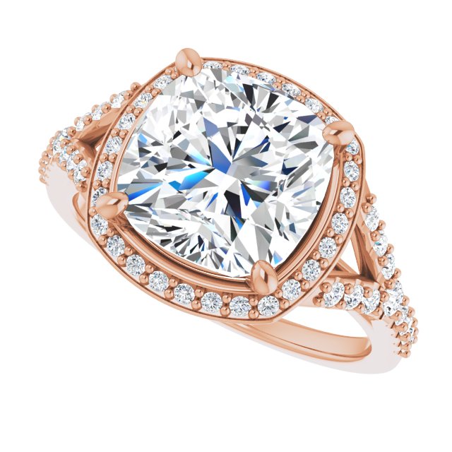 Cushion Engagement Ring Mounting