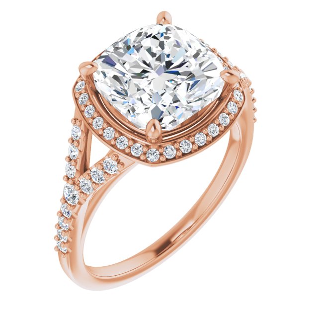 Cushion Engagement Ring Mounting