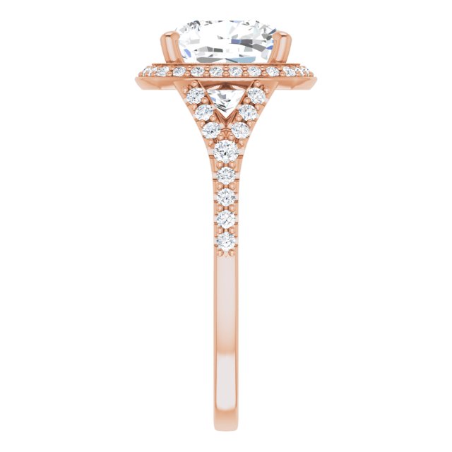 Cushion Engagement Ring Mounting