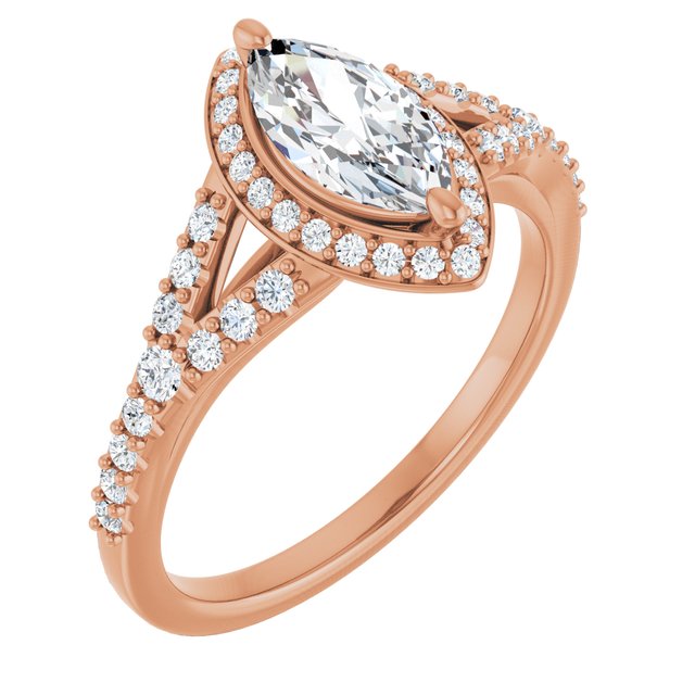 Marquise Engagement Ring Mounting