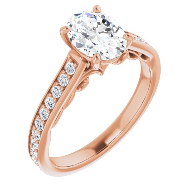 Oval Engagement Ring Mounting