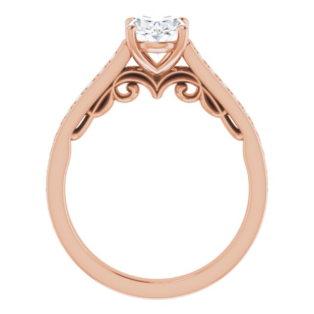 Oval Engagement Ring Mounting