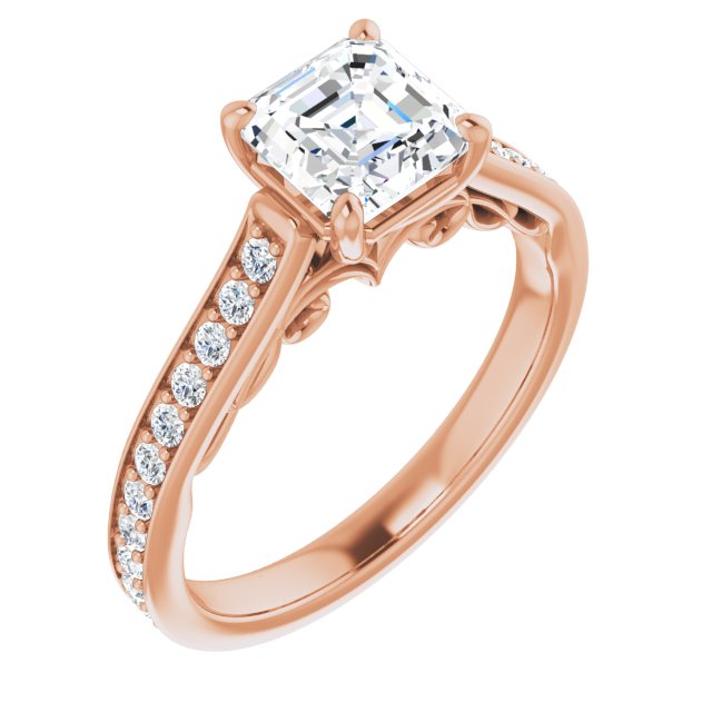 Asscher Engagement Ring Mounting