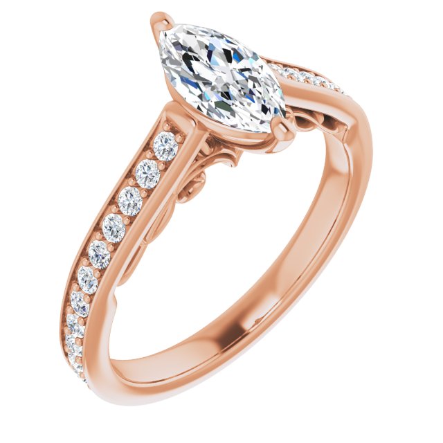 Marquise Engagement Ring Mounting