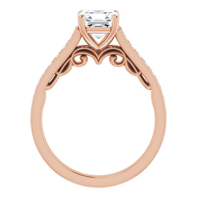 Asscher Engagement Ring Mounting