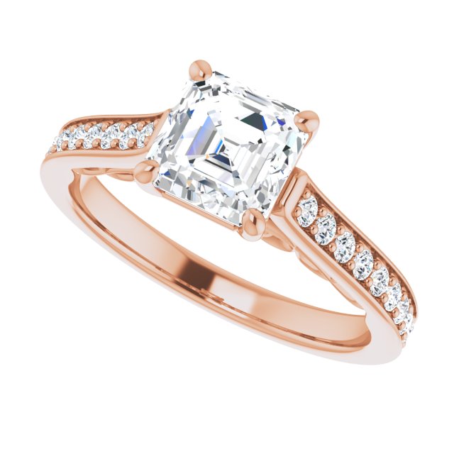 Asscher Engagement Ring Mounting
