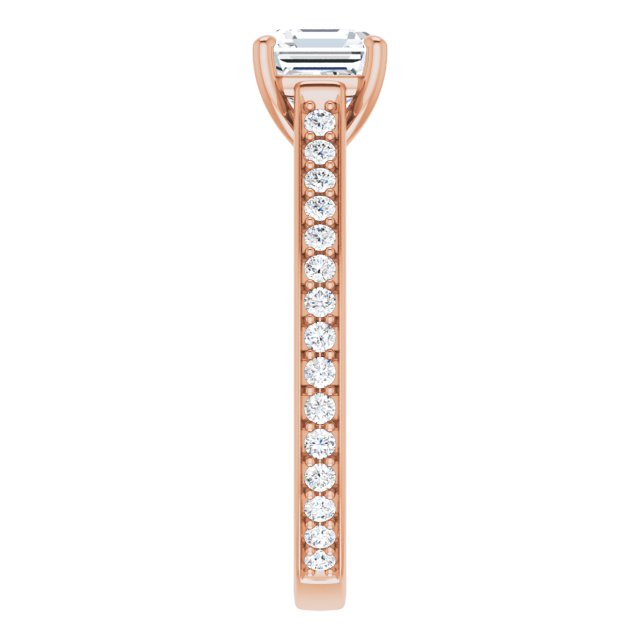 Asscher Engagement Ring Mounting