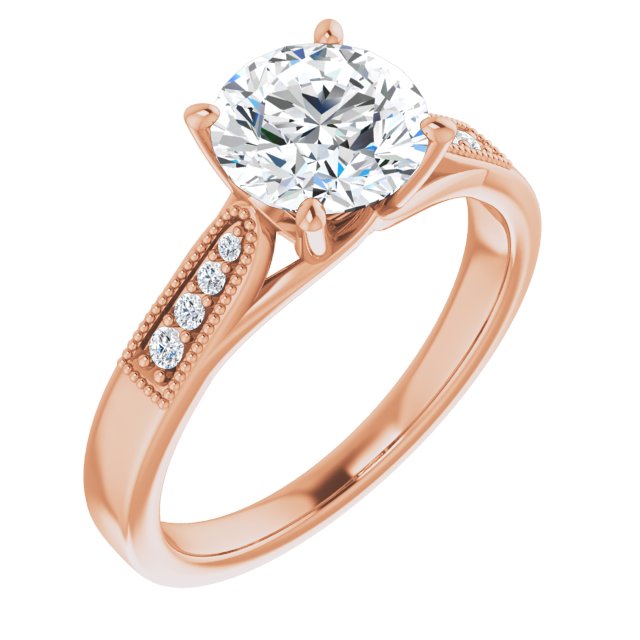 Round Engagement Ring Mounting