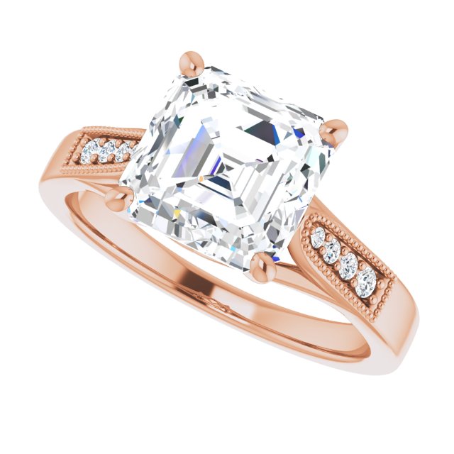 Asscher Engagement Ring Mounting