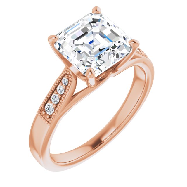 Asscher Engagement Ring Mounting