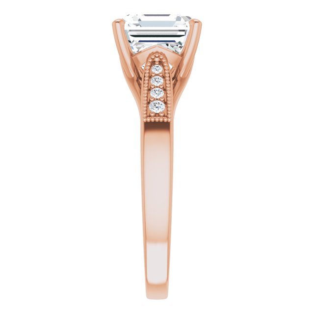 Asscher Engagement Ring Mounting