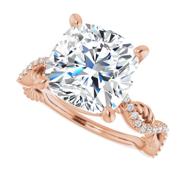 Cushion Engagement Ring Mounting