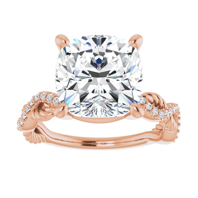 Cushion Engagement Ring Mounting
