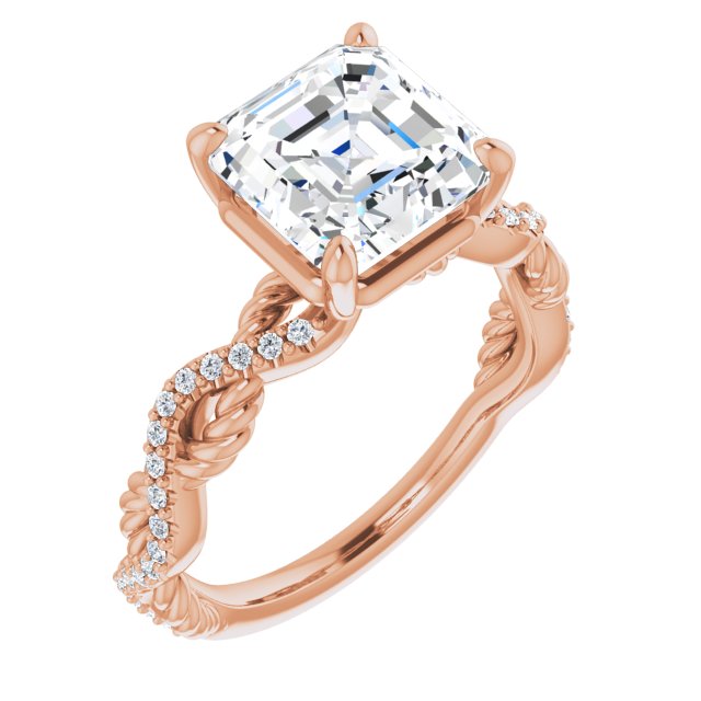 Asscher Engagement Ring Mounting