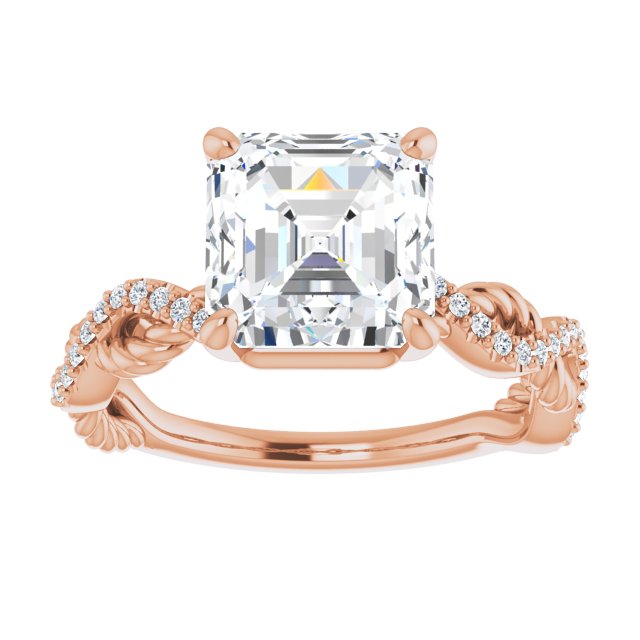 Asscher Engagement Ring Mounting