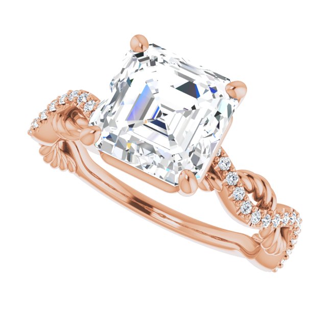 Asscher Engagement Ring Mounting