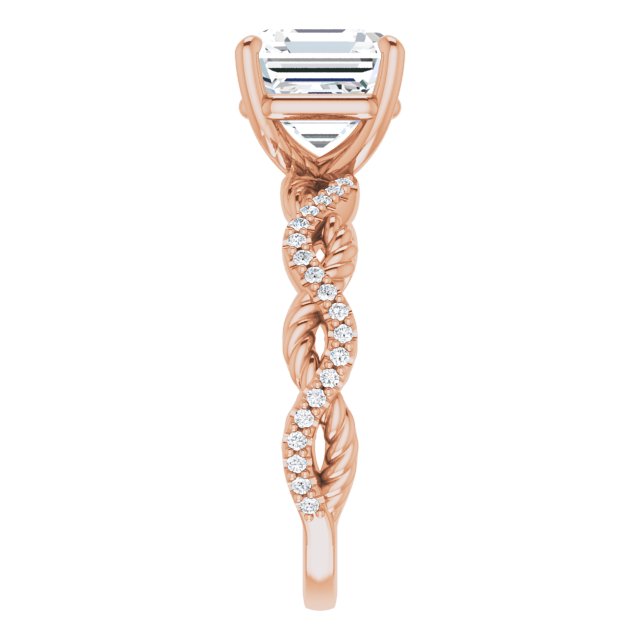 Asscher Engagement Ring Mounting