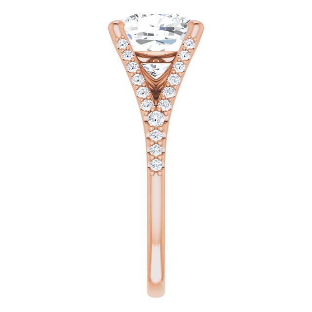 Cushion Engagement Ring Mounting
