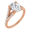 Oval Engagement Ring Mounting