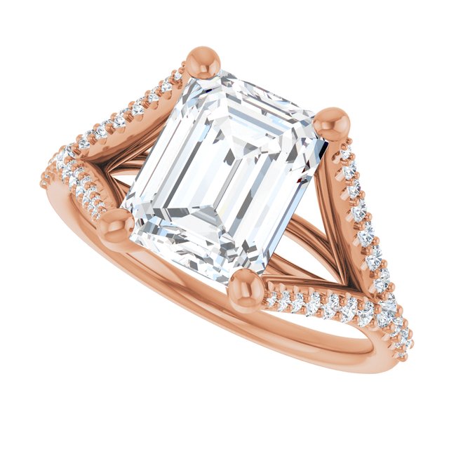Emerald Engagement Ring Mounting